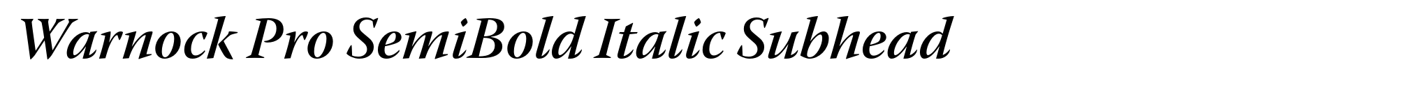Warnock Pro SemiBold Italic Subhead image